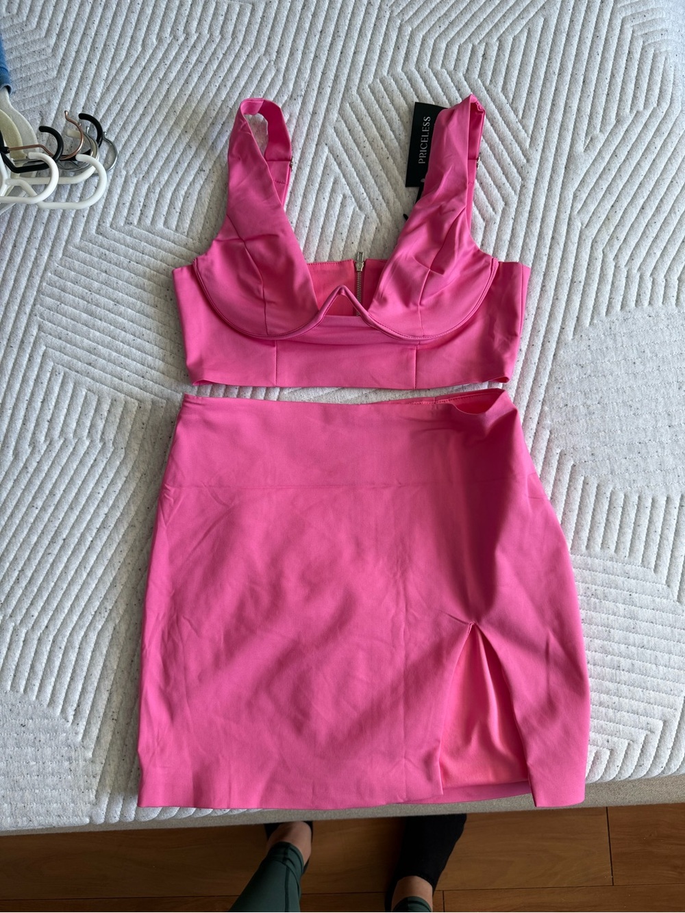 Priceless Hot Pink Two-Piece Mini Dress Set